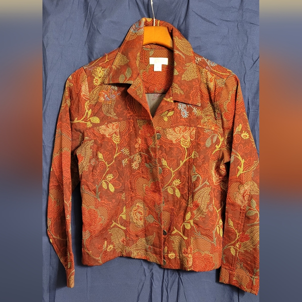 Christopher & Banks Embroidered Jacket